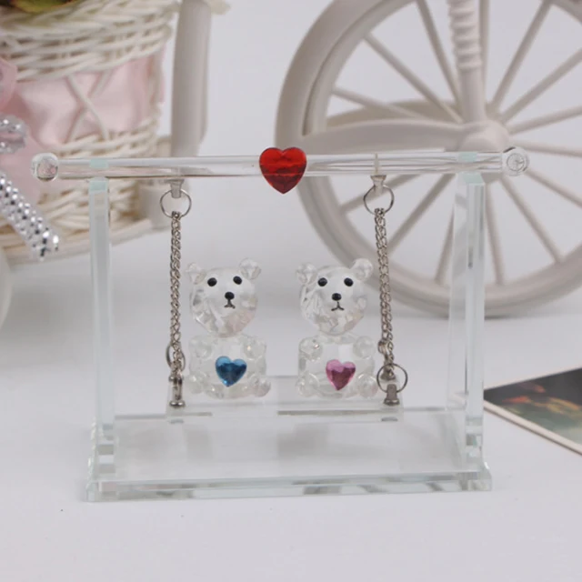 hot sale swing bears crystal animal gift for children