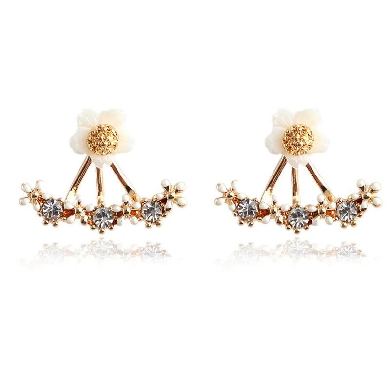 Stock Wholesale 2 In 1 Women Custom Metal Flower Stud Earrings, Gold and silver and rose gold
Stock Wholesale 2 In 1 Women Custom Metal Flower Stud Earrings, Gold and silver and rose gold