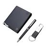 Custom Promotional Luxury Card Holder And Logo Gift Pen Keychain Metal Business Set
