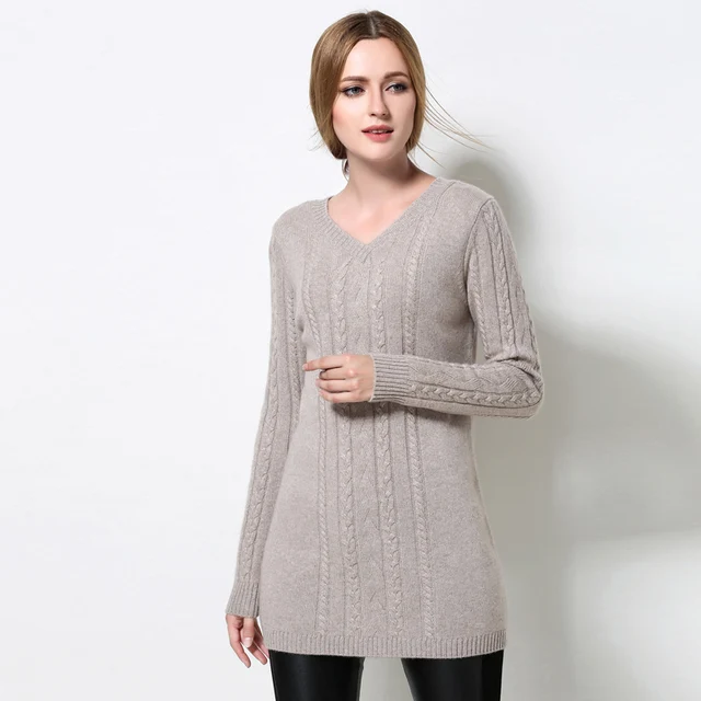 autumn and winter fashion long sweater cashmere sweater women