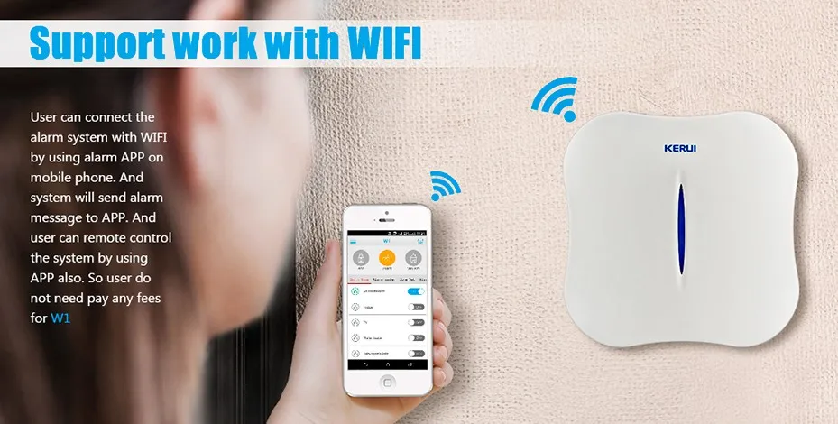 KERUI W1 WIFI Home Burglar Security Home PSTN WIFI Home Phone APP Remote Alarm system