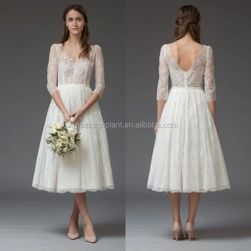 Short Wedding Dress Knee Length Gown Haute Couture Wedding Dress