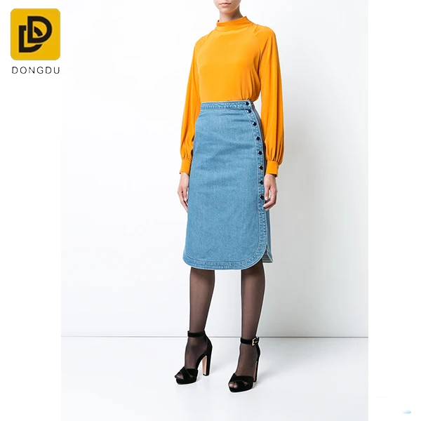button up skirt custom