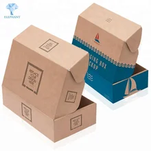 Flat packed hot selling custom CMYK color printed folding portable kids shoe box