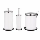 Bathroom Storage Bathroom Set Roman 3 pcs Round Metal Bath Collection Accessory