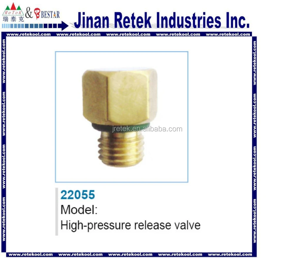 High pressure release valve for air conditioning