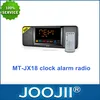 Newest remote controll 10 hours music playing aux in PC connected bluetooth speaker function led alarm clock radio