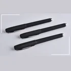 black rubber finished roller gel pens with custom logoimprint
