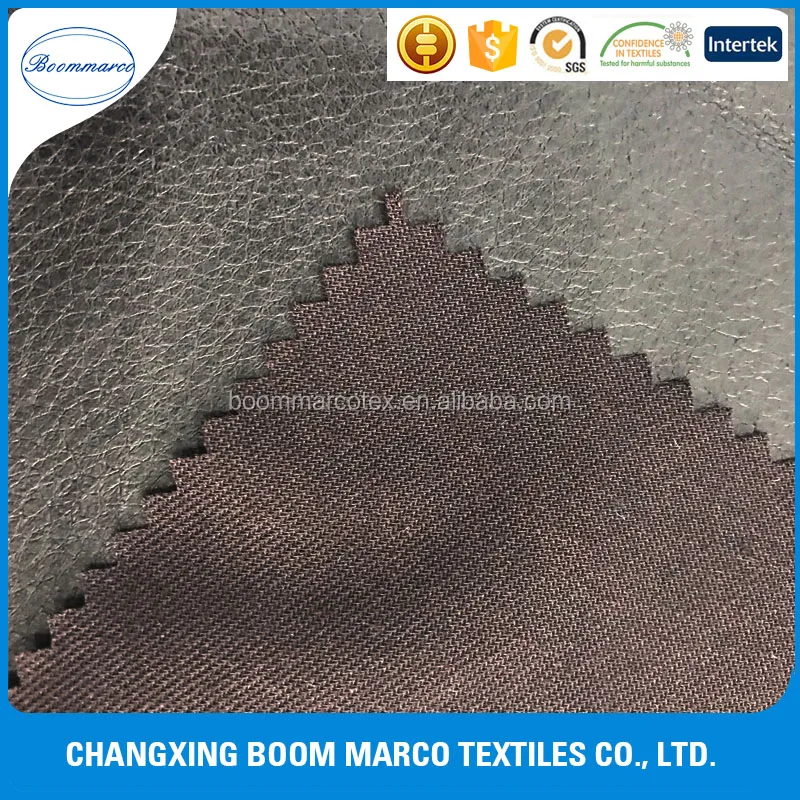 100 polyester suede sofa fabric bonded with knitted fabric