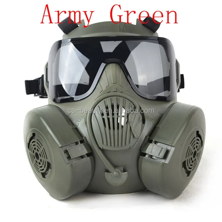 2019 Taktik Paintball yüz maskesi askeri Alan M50 gaz maskesi CS alan maskesi için fan ile wargame airsoft