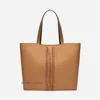 Faux PU suede leather beach shoulder women weave detail large leather tote bag