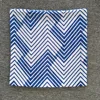 Polyester Jacquard Chenille Cushion Cover With Blueand White Broken Line