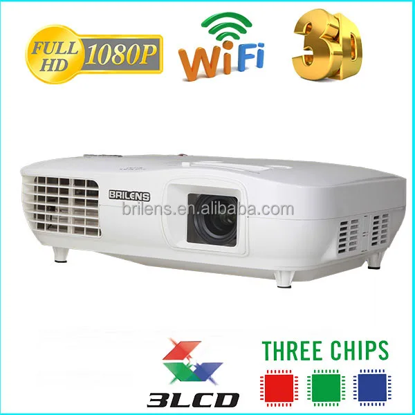 brilens short throw 1080p wifi logo projector lighter / 3lcd