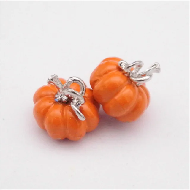 wholesales enamel pumpkin charms pendants for necklace bracelet