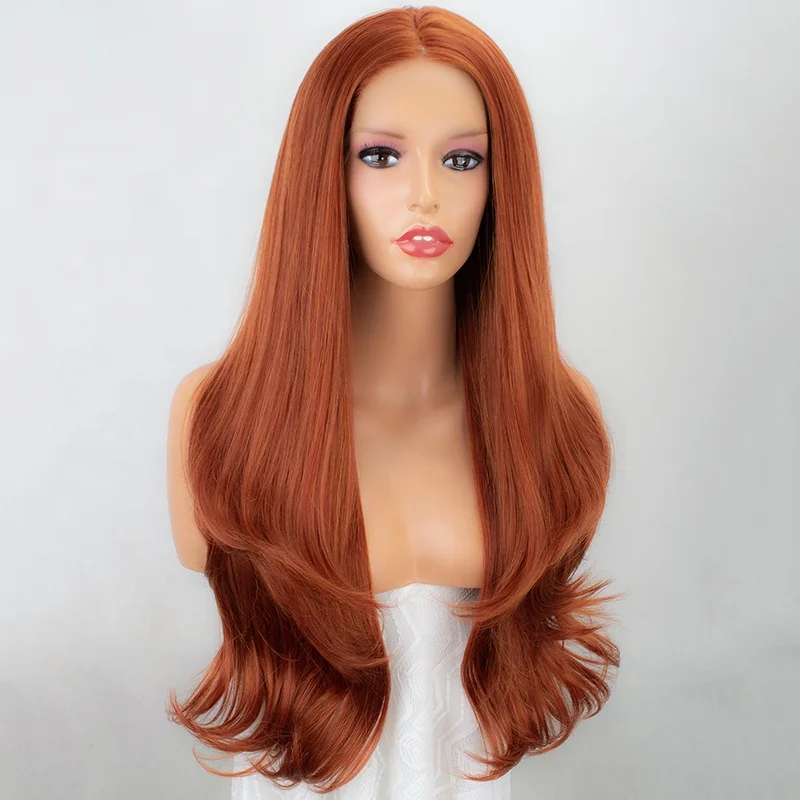 Aliblisswig #350 26" Extra Long Straight Half Hand Tied Lace Front Wigs Heat Resistant Copper Red Synthetic Hair Wig
Aliblisswig #350 26" Extra Long Straight Half Hand Tied Lace Front Wigs Heat Resistant Copper Red Synthetic Hair Wig