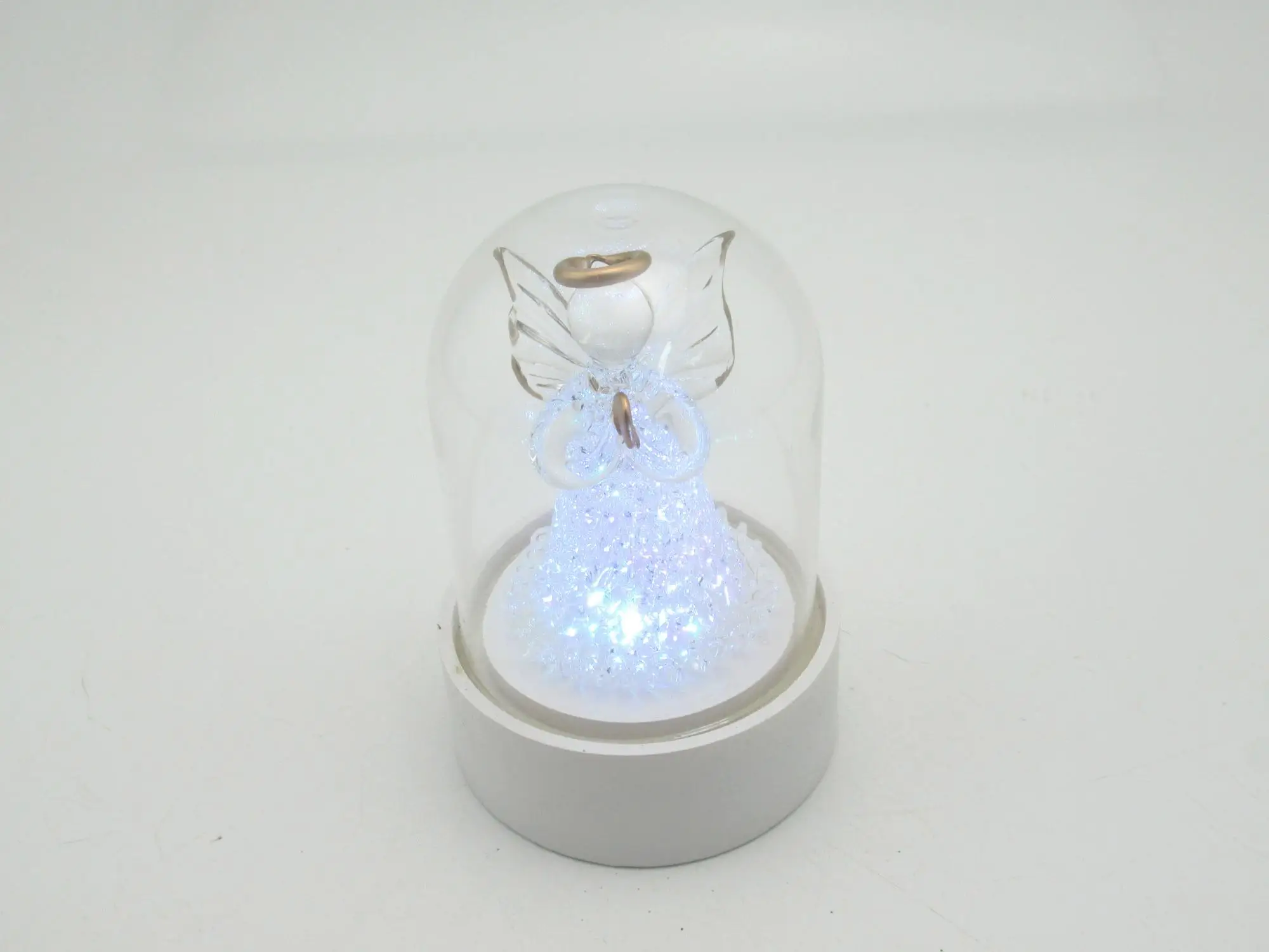 beautiful led glass dome with angel inside for home decoration