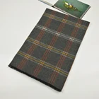 Simple design 3% Silk and wool blended Brushed jacquard scarf for men's ladies