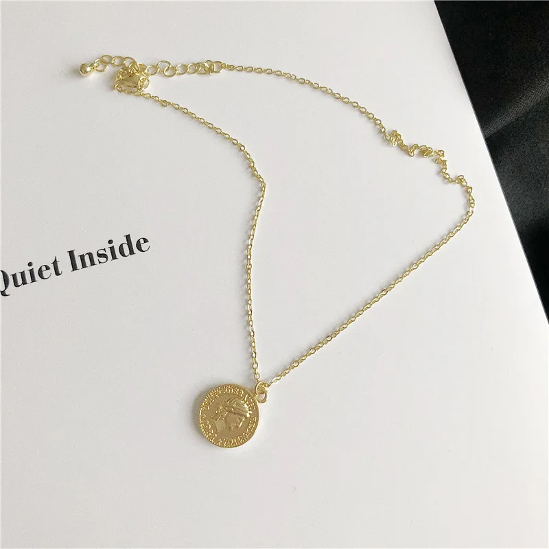 dainty ins vintage small gold coin necklace human head coin necklace pendant charm women female elegant gift for her birthday, Picture
dainty ins vintage small gold coin necklace human head coin necklace pendant charm women female elegant gift for her birthday, Picture