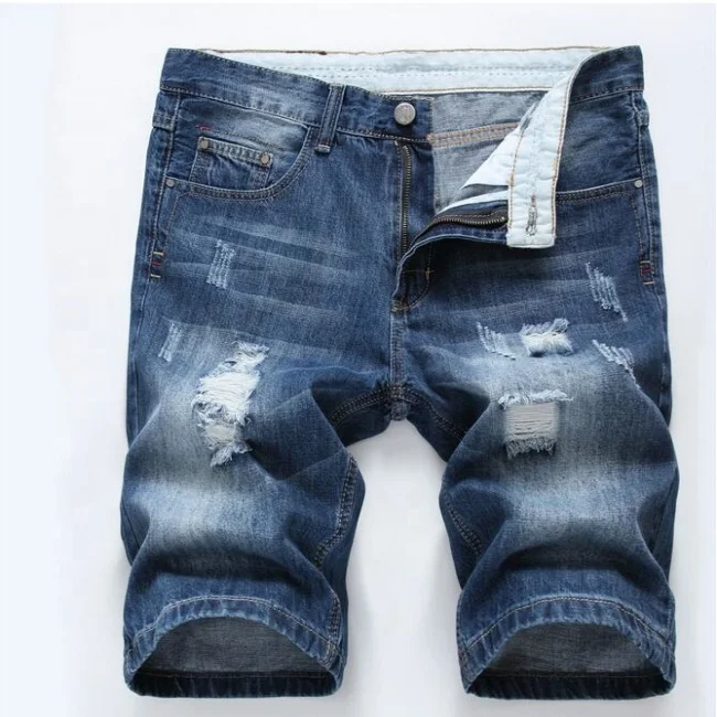 Men's Ripped Short Jeans Straight Retro Shorts Jean Hole Male Summer Denim Shorts Plus Size 28-42 
Men's Ripped Short Jeans Straight Retro Shorts Jean Hole Male Summer Denim Shorts Plus Size 28-42