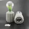 plastic bulb with Recessed Vertical Stripes Natural Cement table lamp artificial plant pot