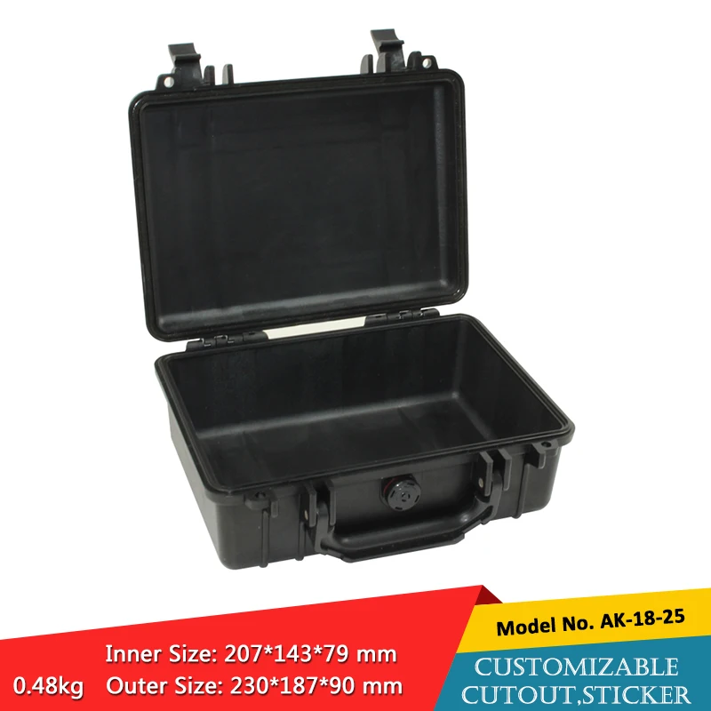 szomk IP67 hard storage box waterproof plastic tool box plastic equipment case with foam (4)