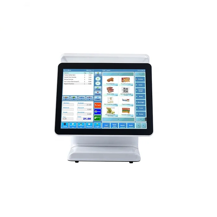 

Dual screen 15+15" Flat touch custom pos cash register