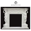 natural marble made hand carved angel sculpture marble stone white fireplace