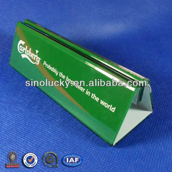 triangle acrylic menu holder stand,desk label stand,menu display