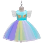 Best Sale Kids Designer Wear Clothes Girls Unicorn Baby Summer Party Dress DJS0010