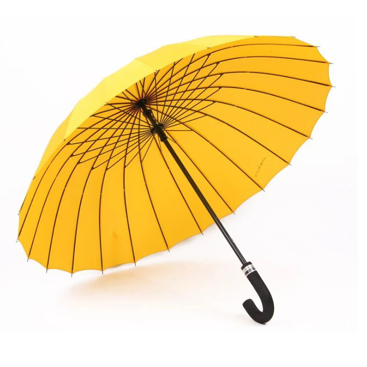 personalized bulk golf umbrella upside down with C hook and double layer canopy design