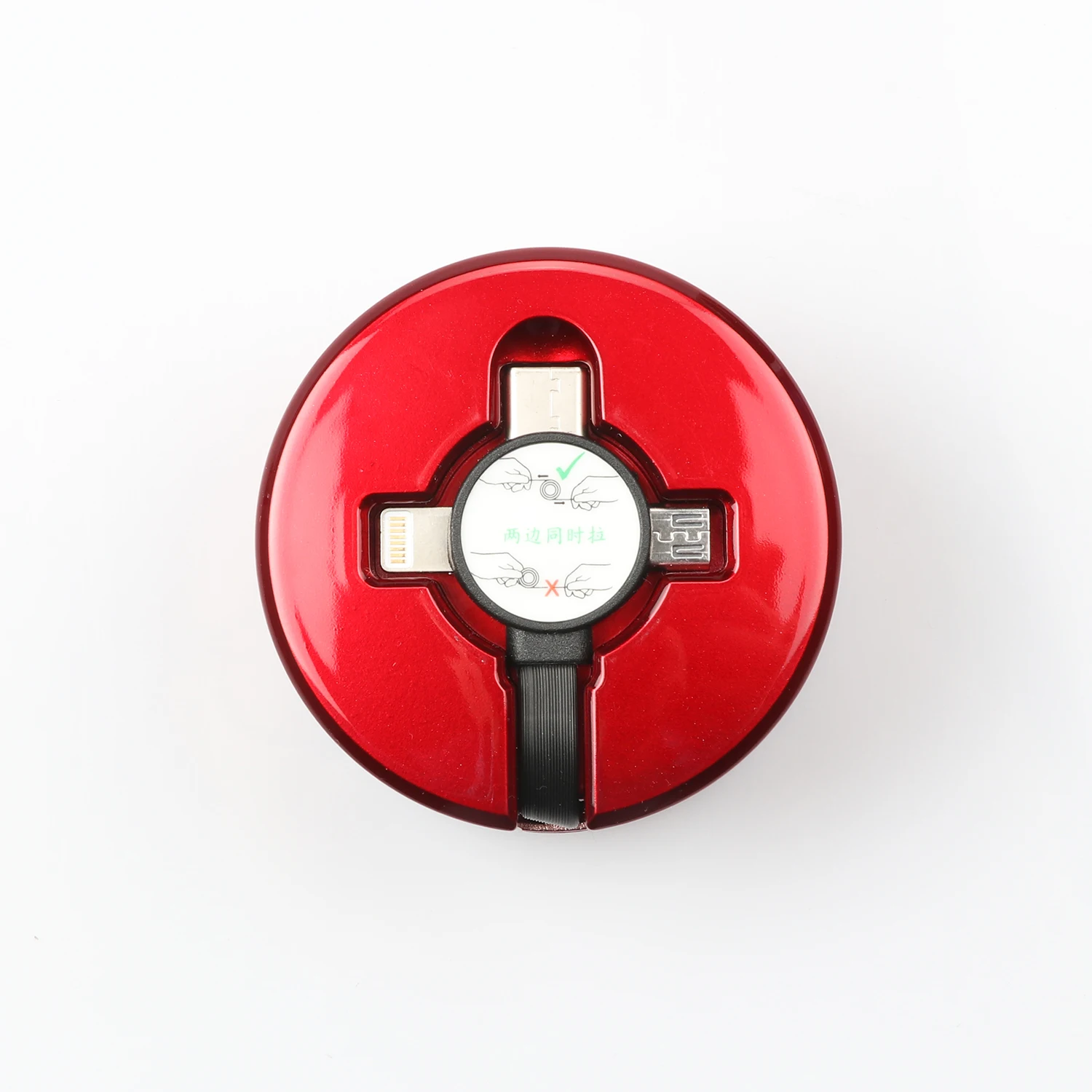 Creative round box data retractable micro usb charging cable for Android mobile phones - ANKUX.COM