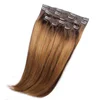 Hot Selling Direct Factory Wholesale 120G 140G 160G 180G Customized Double Drawn Thick Ends Remy Clip In Hair Extension
