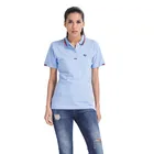 Blue Google double pique blank jerseys wholesale polo shirt