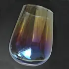 Oem Ion Plating Decorative Glassware Egg-Shaped Wine Glass