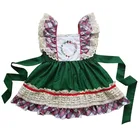 Kids Bandage Sleeveless Skirt Wholesale Girls Boutique Lace Border Dress For Christmas