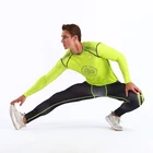 Mens Sportswear Quick Dry two Piece Set Men Long sleeve T-Shirt Tracksuits Mens Print Workout Clothing