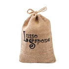 natural linen drawstring hemp jute bag for wholesale