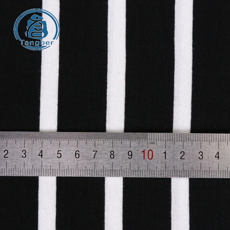 Cheap products striped 95 rayon 5 spandex t shirts knit jersey fabric