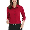 10 Color Ladies Office Clothes Blouse Shirts Casual Long Sleeve Tops Work Wear Elegant Slim Fit Women Blouse E173RX