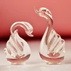 Hot sale crystal glass aesthetic Swan craft home decorations cute little ornaments animals