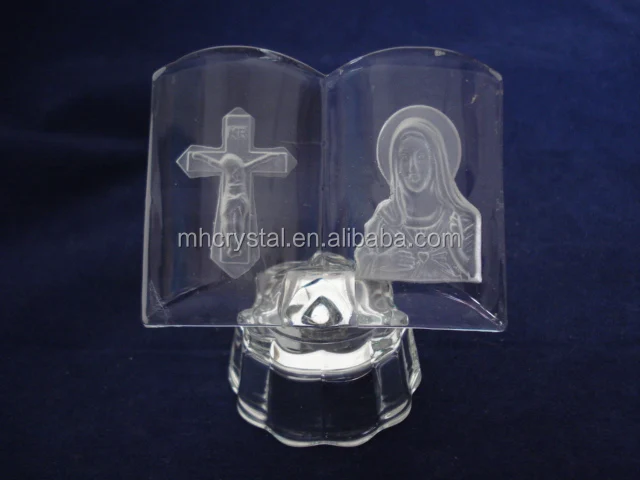 crystal islamic cross gift, crystal holy quran for wedding craft