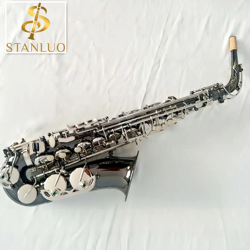 Hot sell black Saxophone altoEb nickel plated key/stage wind instruments 
Hot sell black Saxophone altoEb nickel plated key/stage wind instruments