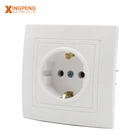 China factory european style abs panel safety oem schuko socket 12 year warranty 82*82mm 16a 220v power z wave socket
