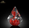 Unique Handcrafted Blown Art Glass Pyramid Red Trophy