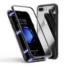 Metal Cover Tempered Glass Magnetic Clear Case For Samsung Galaxy Note 9