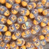 4.2*6cm egg capsule balls with inside funny mini smiling face spring dolls