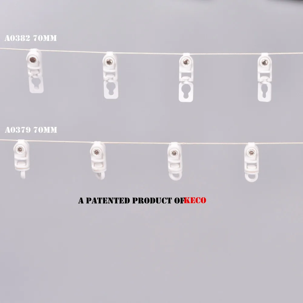 KECO s wave curtain runner for s fold electric curtain track and ripple fold curtain rail with super heavy load