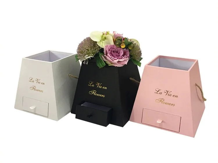 Wholesale high quality beauty cardboard paper flower box with drawer 5.jpg