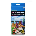 Moderately priced 12 tubes x12ml neon oil color paint set for student and amateur artists