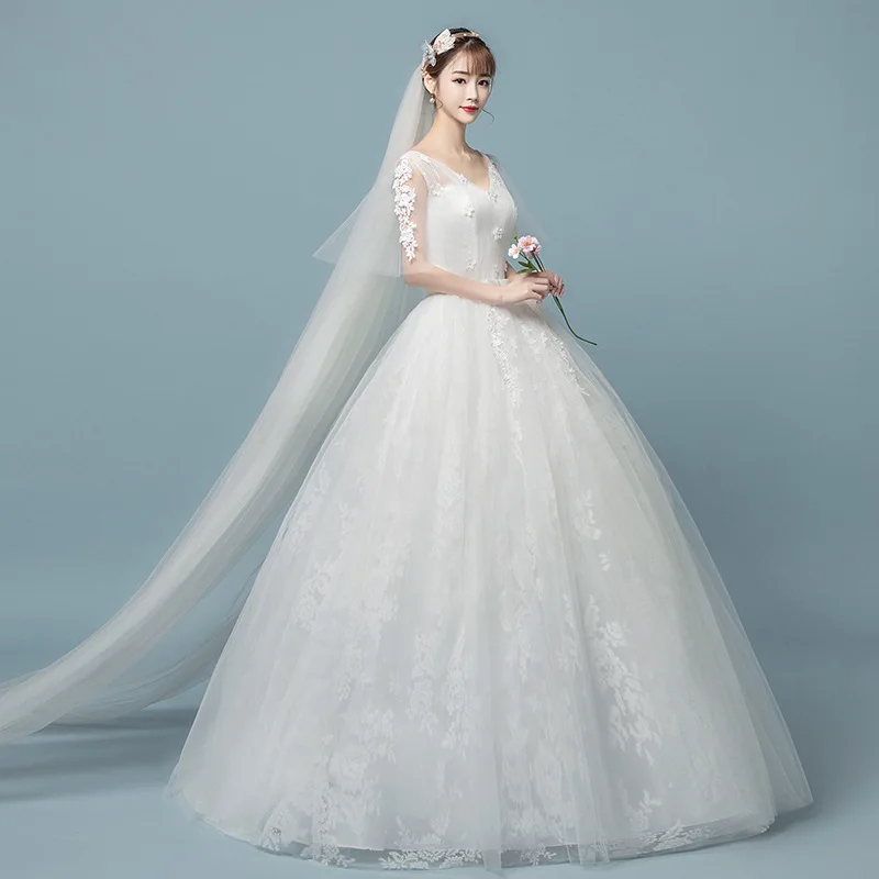 HQ171 African Women Frocks and Dresses Sexy V-neck Bridal Gown Lace Vestido De Novia flora fairy wedding gown dress, Off white
HQ171 African Women Frocks and Dresses Sexy V-neck Bridal Gown Lace Vestido De Novia flora fairy wedding gown dress, Off white